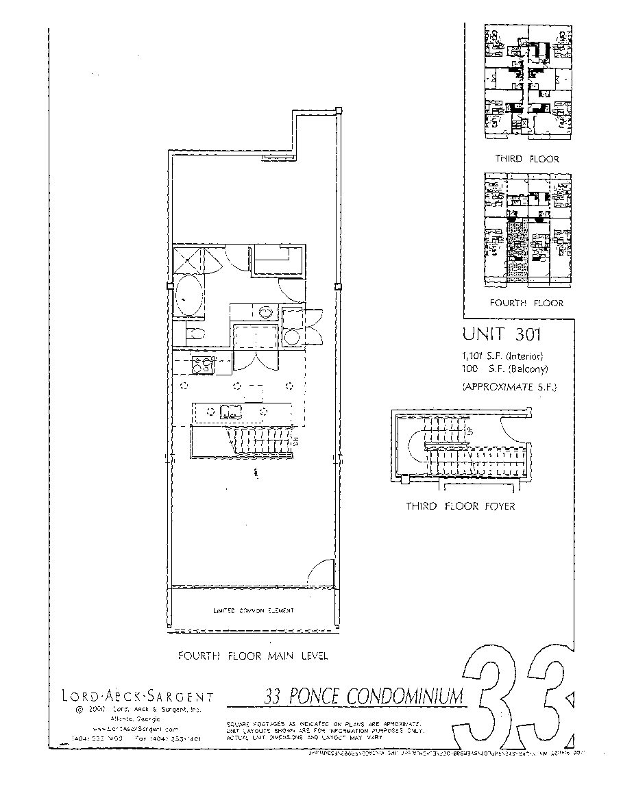 Floorplan for 33 Ponce Unit 301